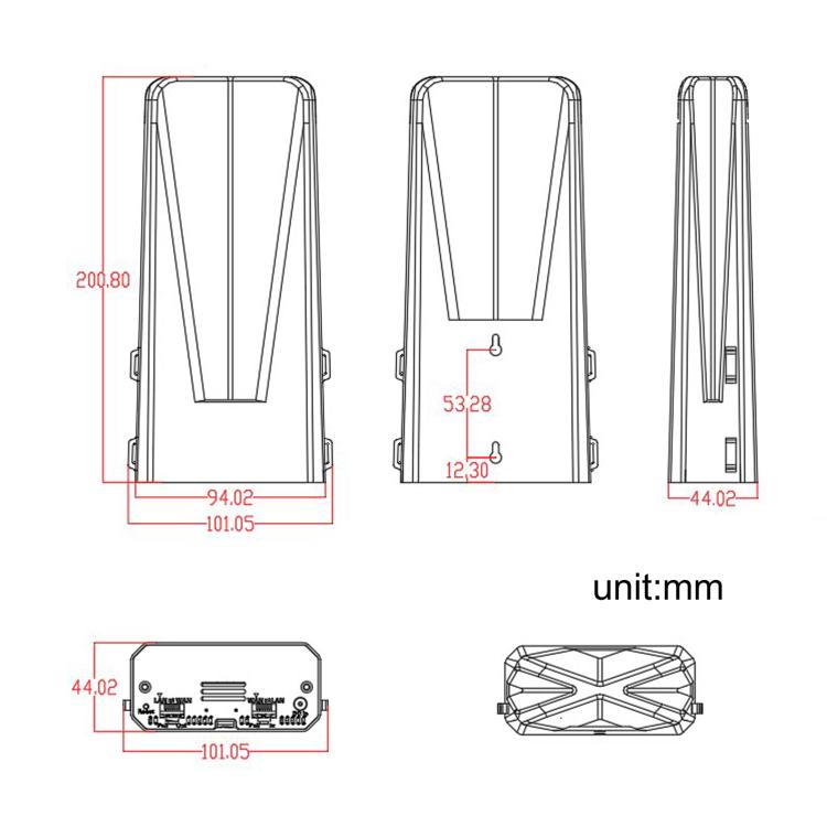 Bridge wireless per esterni, 1200 Mbps Dual Band WiFi AP Bridge CPE, 2 porte Gigabit PoE, VBGO1200