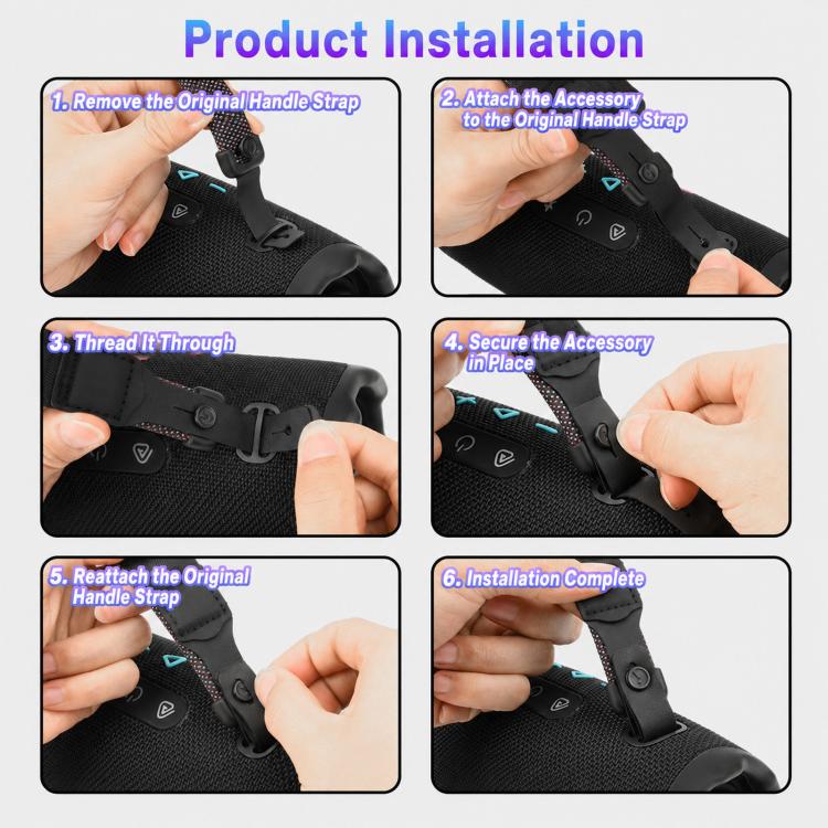 Tracolla regolabile TXEsign per altoparlante portatile JBL Charge 6, ricambio per tracolla