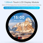 Modulo display LCD touch da 1,85 pollici, risoluzione 360 x 360, 262.000 colori, comunicazione QSPI e I2C, chip driver display ST77916 e chip di controllo touch CST816S integrati., 35079