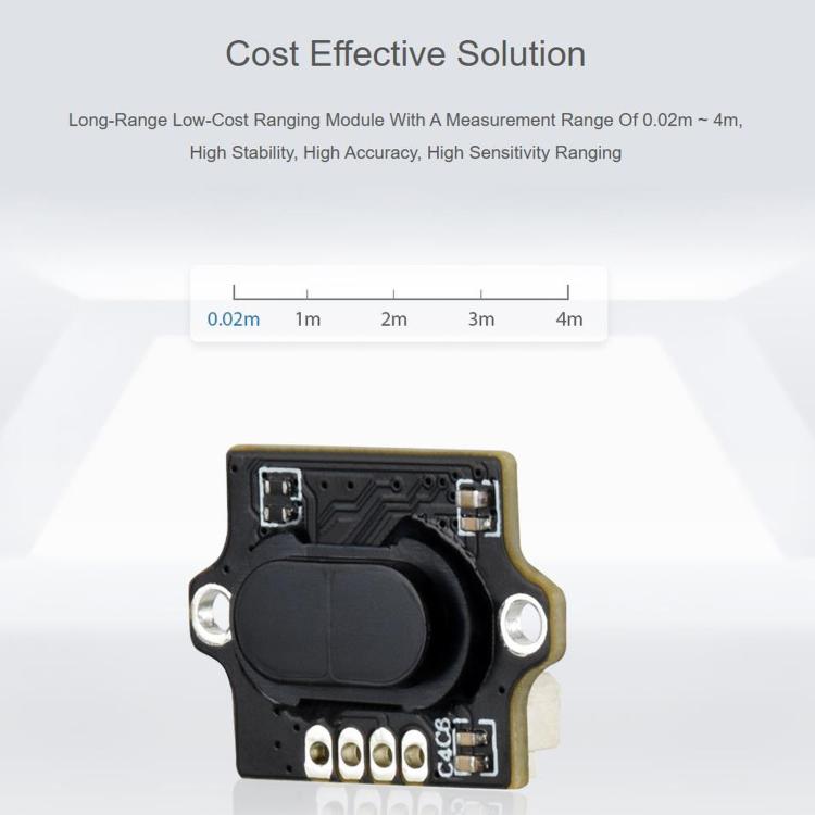 Sensore di distanza laser WAVESHARE MINI, basato su tecnologia Time-of-Flight, con controller e algoritmo di misurazione della distanza integrati e supporto per la comunicazione UART., 35107