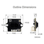 Sensore di distanza laser WAVESHARE MINI, basato su tecnologia Time-of-Flight, con controller e algoritmo di misurazione della distanza integrati e supporto per la comunicazione UART., 35107