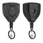 Portachiavi retrattile resistente con cordino in acciaio da 80 cm, clip da cintura, anello portachiavi e cinturino identificativo., Belt Clip