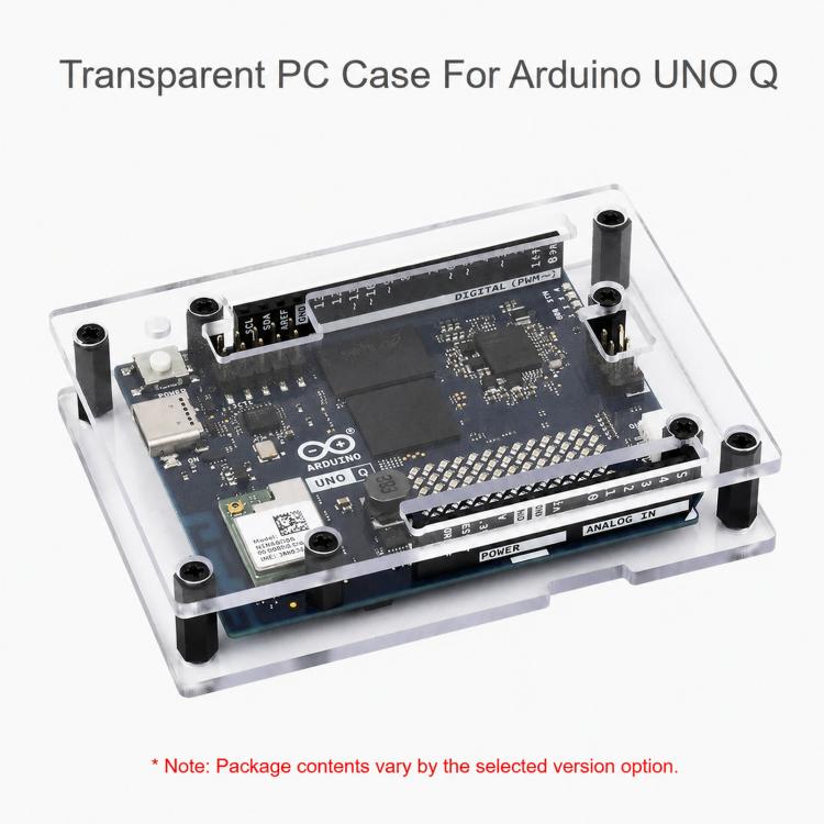 WAVESHARE per Arduino UNO Q, supporta l'installazione con la scheda UNO Media Carrier, con design di apertura preciso, Single Case, 2GB+16GB With Case, 4GB+32GB With Case