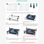 WAVESHARE per Arduino UNO Q, supporta l'installazione con la scheda UNO Media Carrier, con design di apertura preciso, Single Case, 2GB+16GB With Case, 4GB+32GB With Case