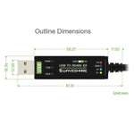 Convertitore bidirezionale isolato da USB a RS485 (D) di livello industriale WAVESHARE, lunghezza 2 m, chip FT232RNL, 35209