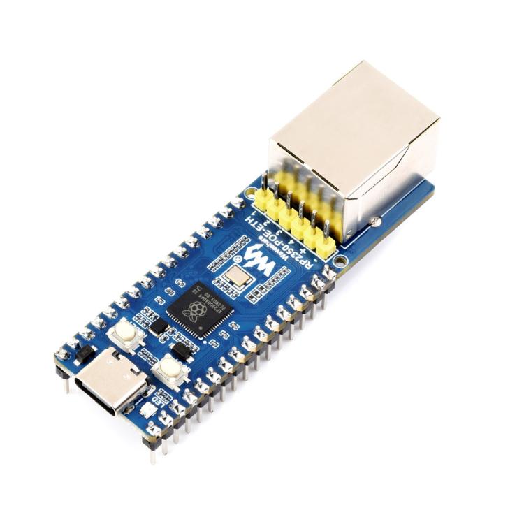 Scheda di sviluppo WAVESHARE RP2350, dual-core e doppia architettura, controller Ethernet W6300, supporta l'espansione PoE tramite un modulo PoE, No Soldered Pin Headers Without PoE Module, No Soldered Pin Headers With PoE Module                       ...