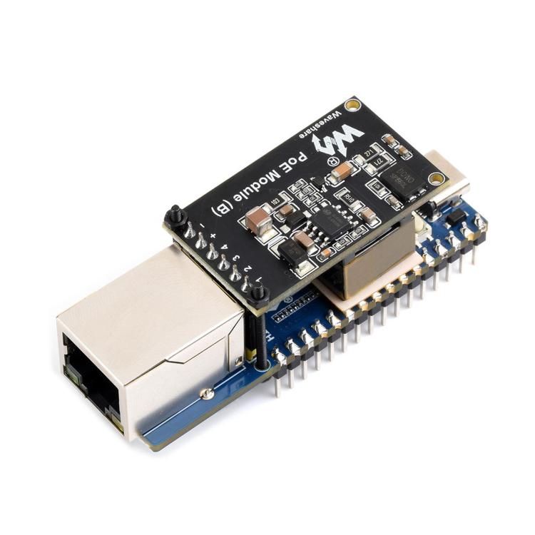 Scheda di sviluppo WAVESHARE RP2350, dual-core e doppia architettura, controller Ethernet W6300, supporta l'espansione PoE tramite un modulo PoE, No Soldered Pin Headers Without PoE Module, No Soldered Pin Headers With PoE Module                       ...