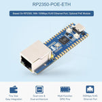 Scheda di sviluppo WAVESHARE RP2350, dual-core e doppia architettura, controller Ethernet W6300, supporta l'espansione PoE tramite un modulo PoE, No Soldered Pin Headers Without PoE Module, No Soldered Pin Headers With PoE Module                       ...