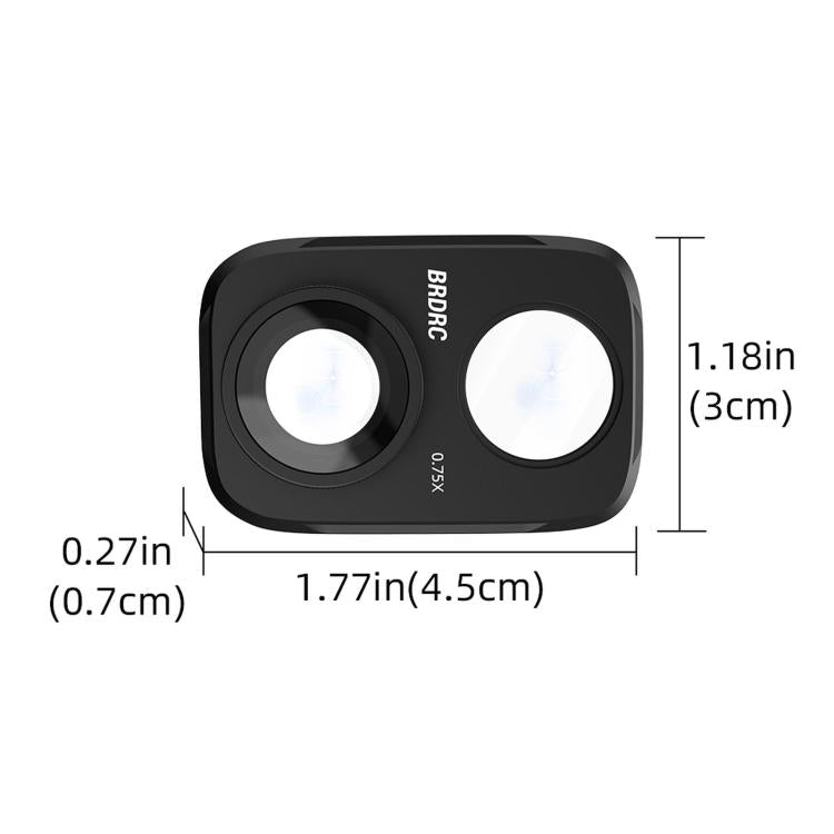 Filtro esterno grandangolare da 115 gradi per DJI Osmo Pocket 4P