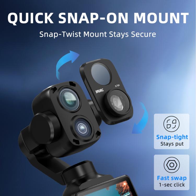 Filtro esterno grandangolare da 115 gradi per DJI Osmo Pocket 4P