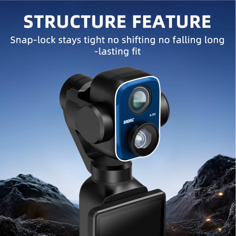Filtro esterno grandangolare da 115 gradi per DJI Osmo Pocket 4P