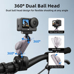 Supporto di estensione per telecamera Flymile per moto e bicicletta, For DJI Osmo Action 3 / 4 / 5 Pro, For DJI Osmo Action 6 / Nano