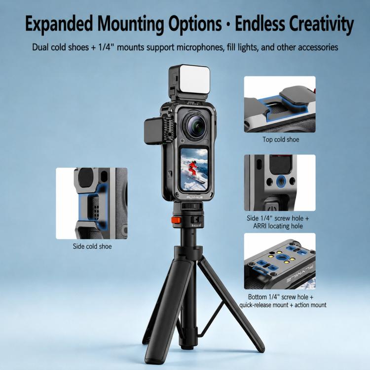 Gabbia protettiva antiurto Flymile per action camera Insta360 X6.