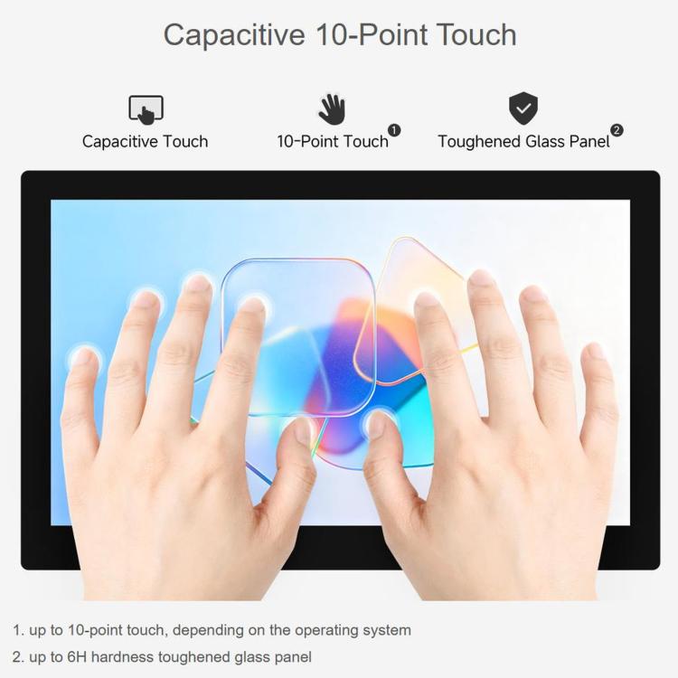WAVESHARE Display QLED Quantum Dot da 10,1 pollici, tipo B, risoluzione 1280 x 720, pannello in vetro temperato G+G, EU Plug, UK Plug, US Plug