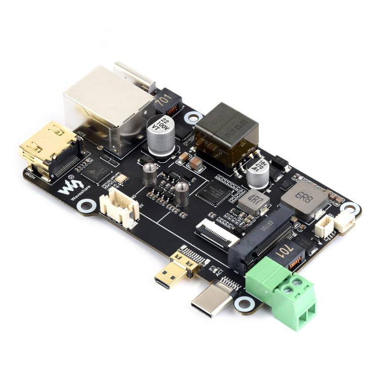 Adattatore multifunzione WAVESHARE da PCIe a M.2, uscita 4K, controller Ethernet RTL8125 2.5GbE originale, compatibile con Raspberry Pi OS, 35254