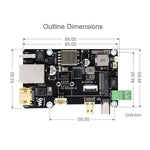 Adattatore multifunzione WAVESHARE da PCIe a M.2, uscita 4K, controller Ethernet RTL8125 2.5GbE originale, compatibile con Raspberry Pi OS, 35254