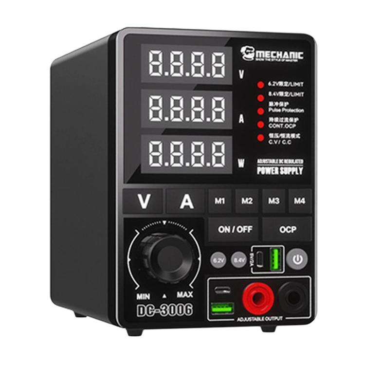 Alimentatore CC regolabile con regolazione fine ad alta precisione e limitazione di tensione., MECHANIC DC-3006 US Plug, MECHANIC DC-3006 EU Plug, MECHANIC DC-3010 US Plug, MECHANIC DC-3010 EU Plug