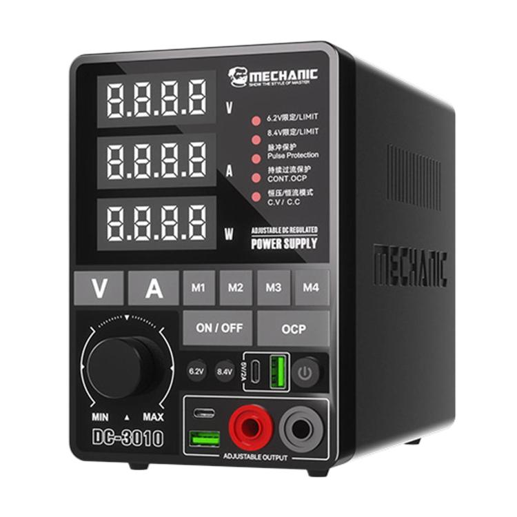 Alimentatore CC regolabile con regolazione fine ad alta precisione e limitazione di tensione., MECHANIC DC-3006 US Plug, MECHANIC DC-3006 EU Plug, MECHANIC DC-3010 US Plug, MECHANIC DC-3010 EU Plug