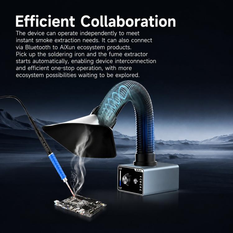 AiXUN ES02 Mini aspiratore di fumi di saldatura, purificatore di fumo per saldatura, EU Plug, US Plug