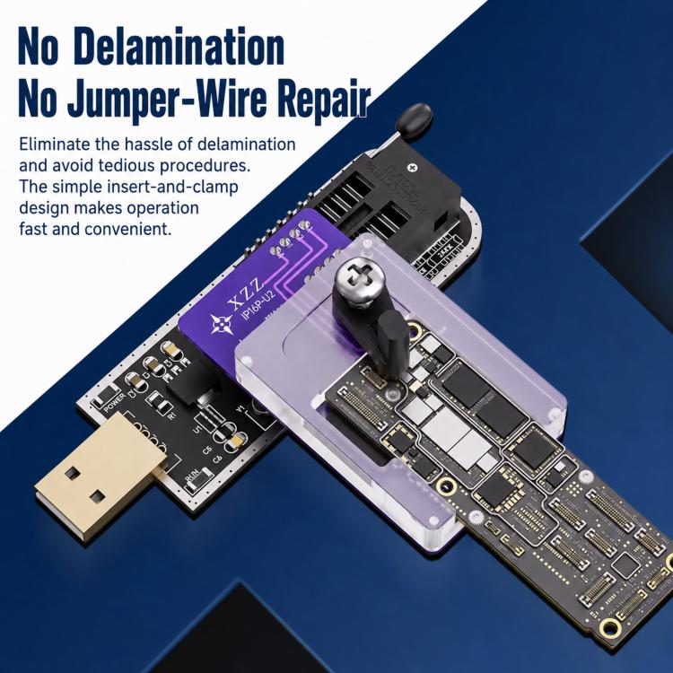 Dispositivo di lettura e scrittura del chip di ricarica XZZ U2 con programmatore CH341A per iPhone 15 Pro / 15 Pro Max / 16 Pro, 3 in 1