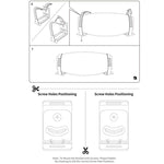 Supporto da parete universale per altoparlanti TXEsign, supporto per soundbar in metallo con cinghie regolabili., Style 1