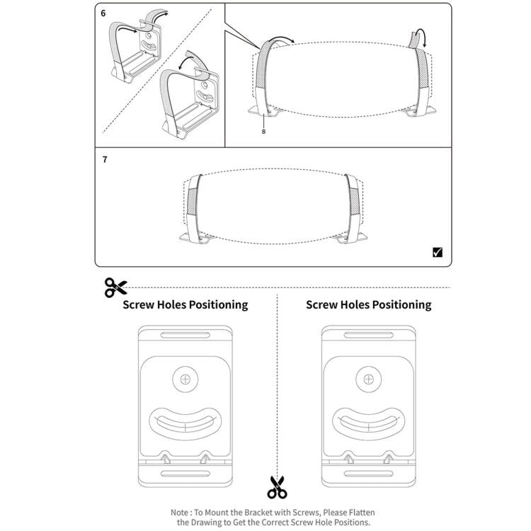 Supporto da parete universale per altoparlanti TXEsign, supporto per soundbar in metallo con cinghie regolabili., Style 1