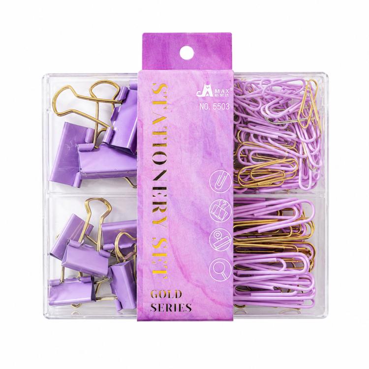 Set combinato per ufficio con fermagli e graffette.