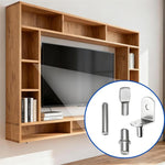 Kit di 120 perni per mensole in metallo, 4 stili assortiti, assortiti di staffe e perni di supporto per mensole., 120 PCS/Box