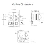 Waveshare OS05A20 5MP USB Camera Module C Type 91.7-degree FOV Distortion-free Lens, 35565