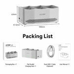 Hub di ricarica parallela LKTOP da 65 W per batterie DJI Mini 5 Pro / Mini 4 Pro / Mini 3 Pro, con 3 alloggiamenti per ricarica rapida simultanea., 65W 3-Bay