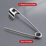 Spille di sicurezza per abiti rinforzate SHANGHUI, graffette extra large in acciaio inossidabile, 180pcs /Set