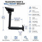 Per Starlink Gen 3 Staffa di montaggio a parete telescopica per tetto, asta in acciaio ad angolazione regolabile, Telescopic Roof Wall Mount
