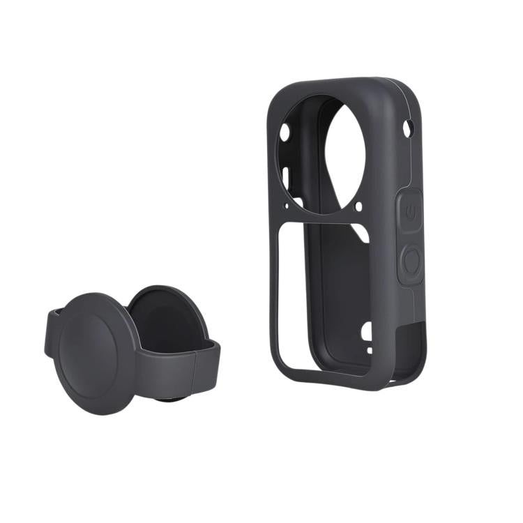 Custodia protettiva in silicone e copriobiettivo per Insta360 X6, set con corpo morbido., Silicone Case