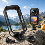 Custodia protettiva antiurto per la gabbia del telaio Insta360 X6 con adattatore di montaggio da 1/4 di pollice., PVC Cage