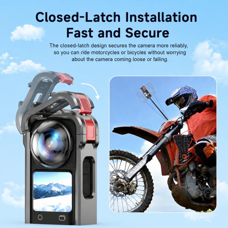 Gabbia di protezione in metallo con sgancio rapido magnetico per fotocamera Insta360 X6 e slitta a caldo., Metal Material
