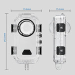 Per custodia subacquea invisibile Insta360 X6 impermeabile fino a 60 m/197 piedi con inserti antiappannamento, versione a 2 punte, 2-prong Version
