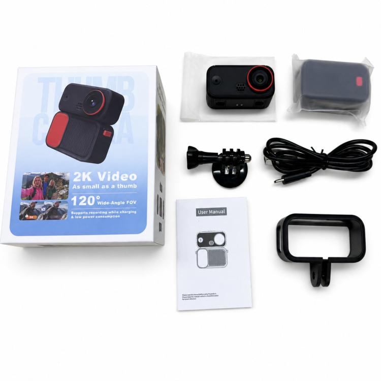 SC05 Mini Action Camera Magnetica 2K HD Videocamera per vlog con grandangolo a 120° e schermo da 1,45 pollici