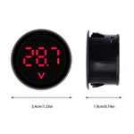 Voltmetro digitale CC rotondo a 2 fili da 4-100 V con display digitale a LED