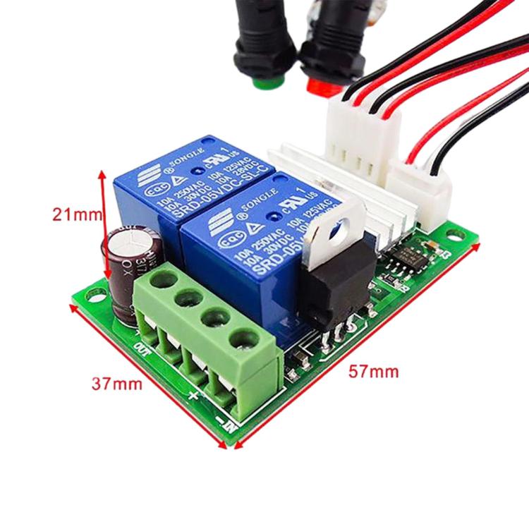 Regolatore di velocità PWM per motore CC 6V / 12V / 24V, con funzione avanti/indietro e pulsanti.