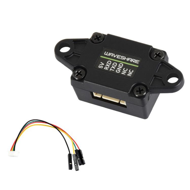 Sensore di distanza laser TOF WAVESHARE 35106 basato su sensore laser a punto singolo D-TOF con supporto per comunicazione UART, 0.02-5m