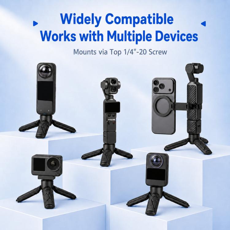Mini treppiede a sgancio rapido, supporto da tavolo e impugnatura per action camera DJI / Insta360 / GoPro serie HERO