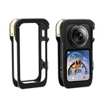 Gabbia per fotocamera Insta360 X6 in lega di alluminio con telaio metallico a sgancio rapido magnetico e attacco a slitta., Aluminum Alloy  Cage
