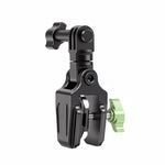 Supporto per telecamera da parabrezza per moto con rotazione a 360 gradi e clip di fissaggio per DJI, Insta360, GoPro e altre action camera.