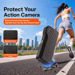 Custodia protettiva rigida per DJI Pocket 4P con 3 alloggiamenti per filtri e 2 porta schede SD.