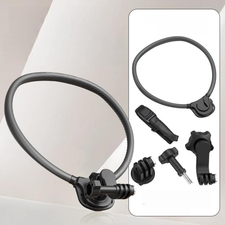 Supporto da collo in silicone per action camera, flessibile, con rotazione a 360 gradi per visuale in prima persona., Full Kit, Standard Kit, Basic Kit