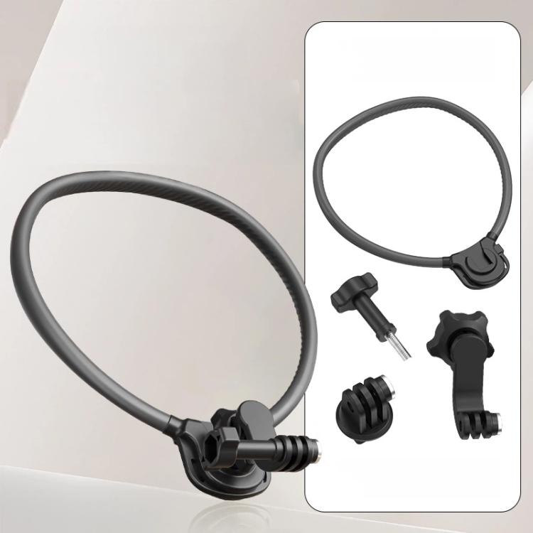 Supporto da collo in silicone per action camera, flessibile, con rotazione a 360 gradi per visuale in prima persona., Full Kit, Standard Kit, Basic Kit