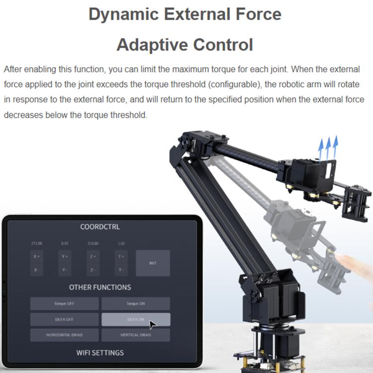 WAVESHARE 3+1 DOF High-Torque Serial Bus Servo Desktop Robotic Arm Kit Supports Flexible Expansion Wireless Control, US Plug, UK Plug, EU Plug