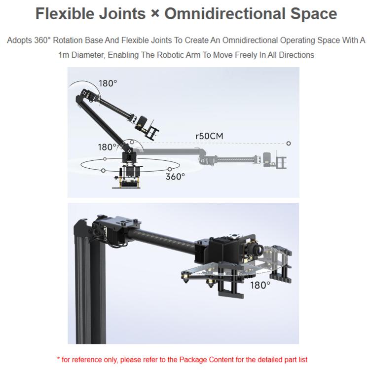 WAVESHARE 3+1 DOF High-Torque Serial Bus Servo Desktop Robotic Arm Kit Supports Flexible Expansion Wireless Control, US Plug, UK Plug, EU Plug
