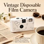 Fotocamera analogica usa e getta retrò, fotocamera digitale punta e scatta, Includes 17 Sheets Film, Includes 27 Sheets Film