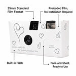 Fotocamera analogica usa e getta retrò, fotocamera digitale punta e scatta, Includes 17 Sheets Film, Includes 27 Sheets Film